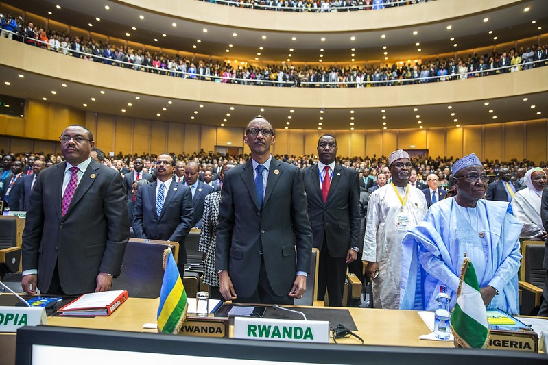Paul Kagame at an African Union summit