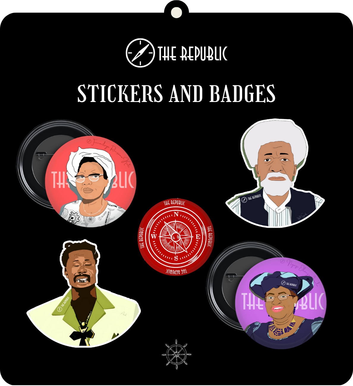 The Republic Sticker & Badge Mix