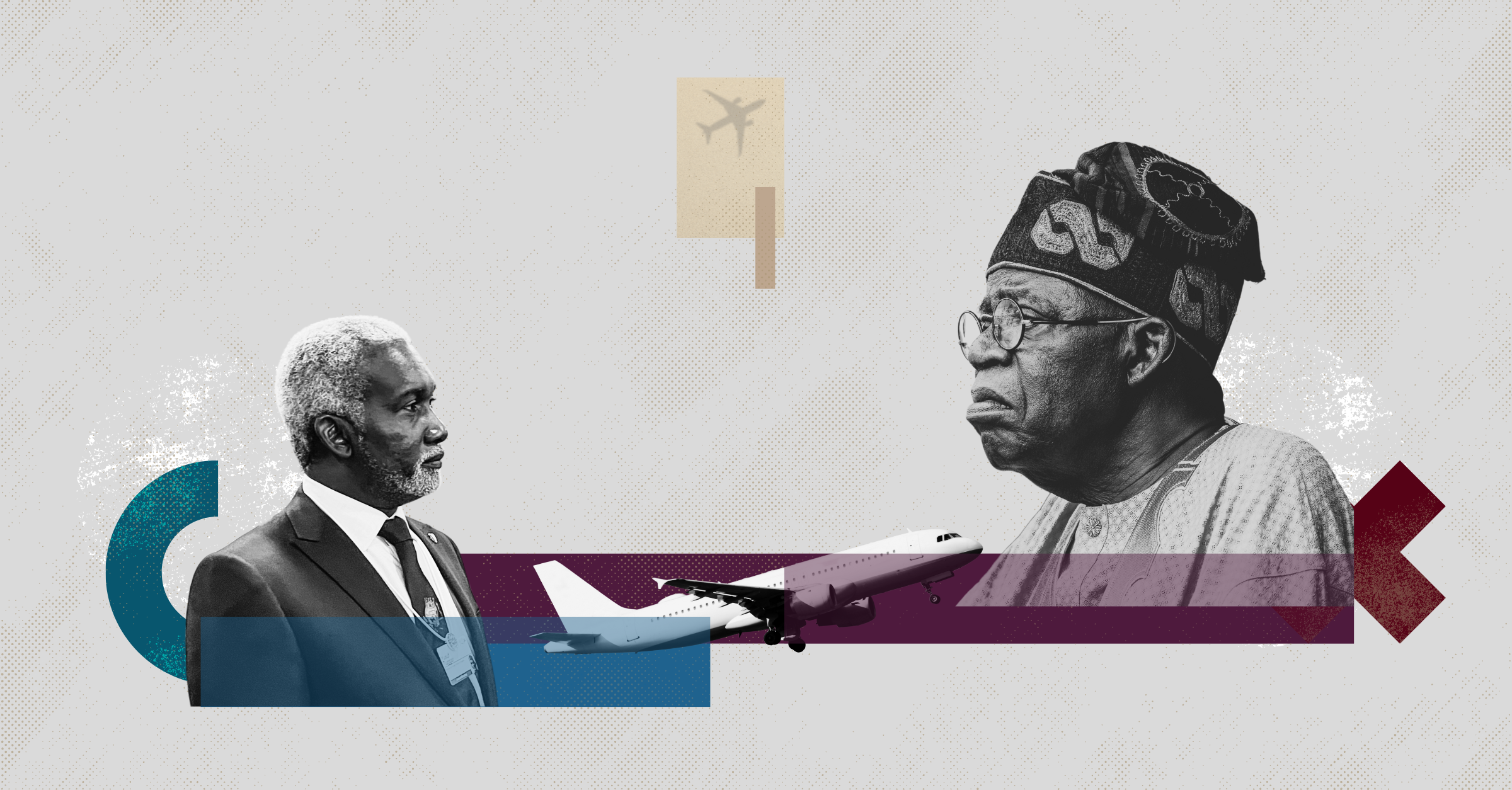 Yusuf Maitama Tuggar (Left), Nigeria's Minister of Foreign Affairs, and President Bola Tinubu (Right). Source Ref: FLICKR. Collage by THE REPUBLIC.